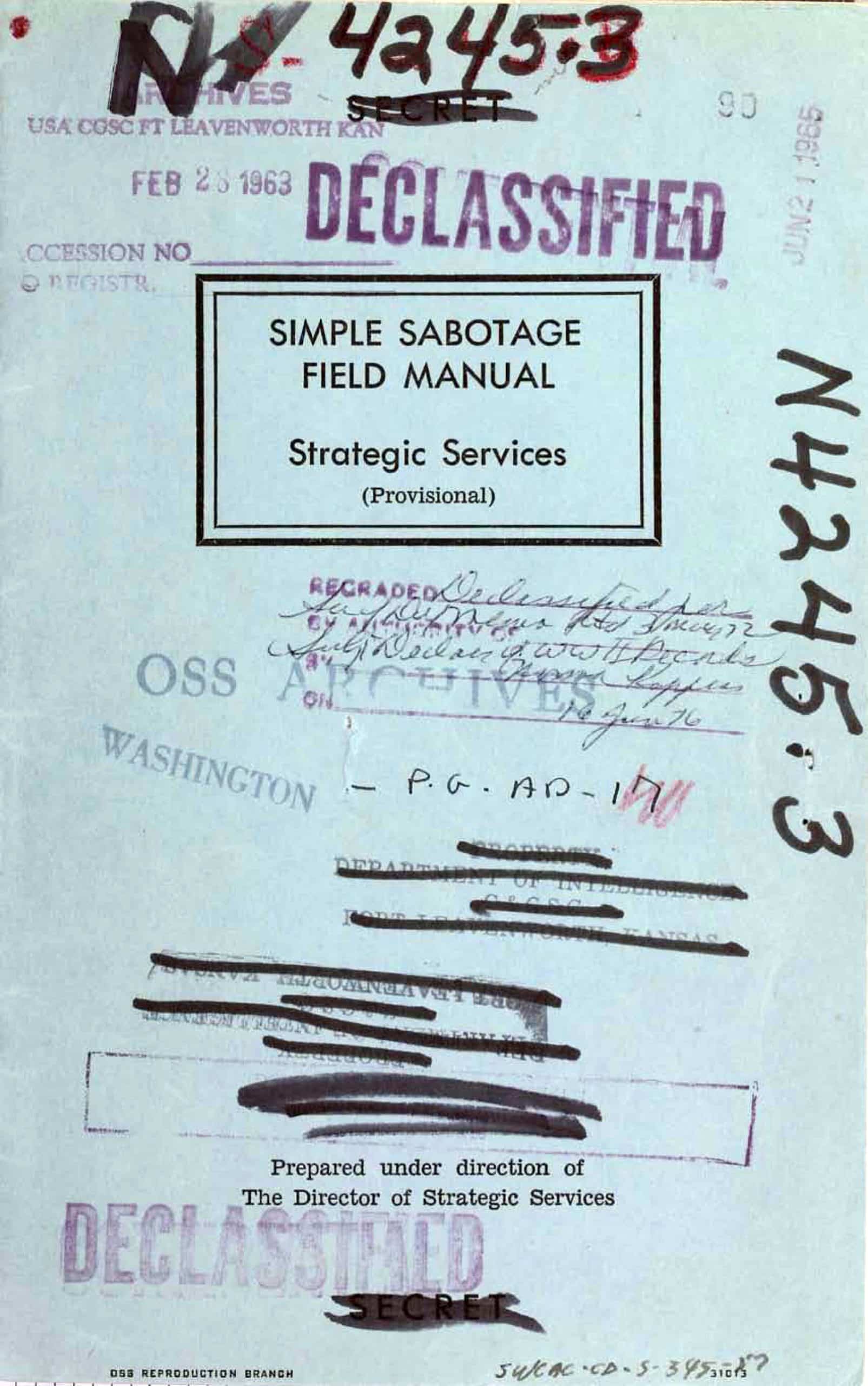CIA Sabotage Field Manual