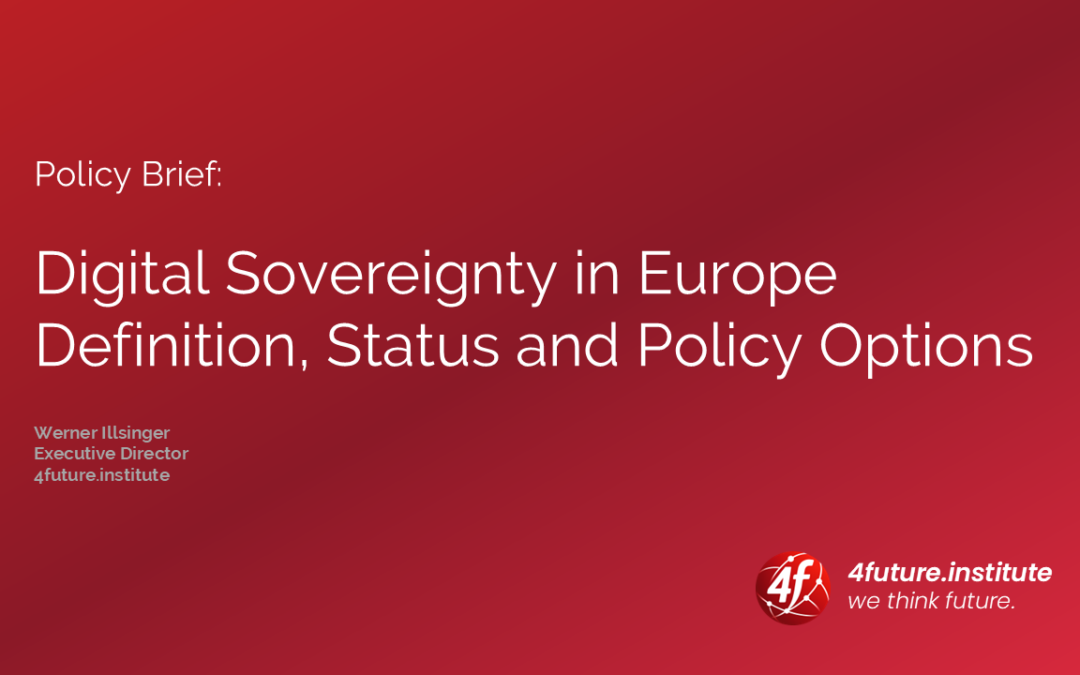 Digital Sovereignty in Europe – Definition, Status, and Policy Options